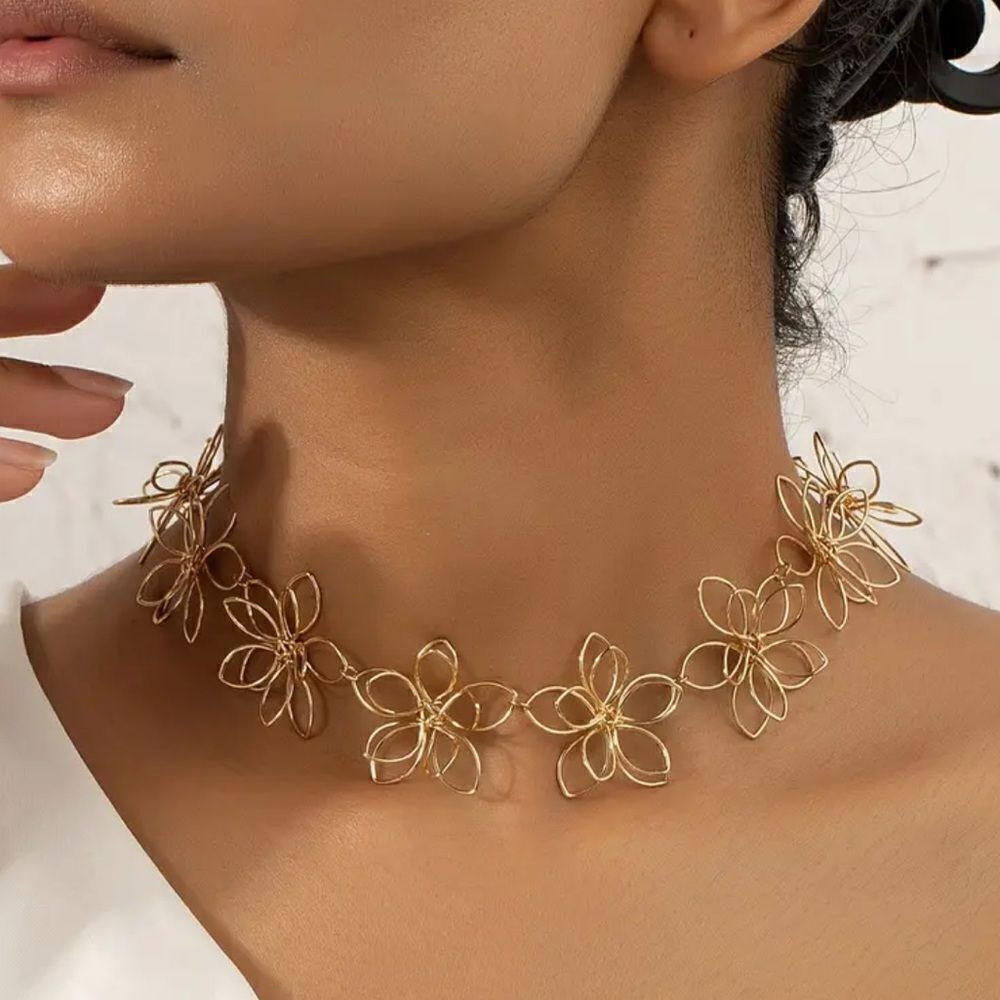 Bohemian flower necklace A853